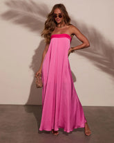 Escape The Tropics Strapless Maxi Dress