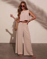 Carissa Cap Sleeve Linen Top