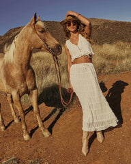 Celestial Haven Chiffon Front Tie Top