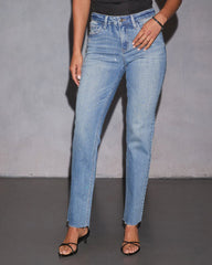 Corline Super Stretch Embellished Straight Leg Jeans