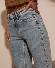 Coralyn Super Stretch Embellished Straight Leg Jeans