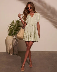 Dylann Striped Mini Dress