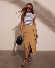 Dylan Cropped Mock Neck Top