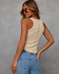 Agnes Contrast Stitch Tank Top