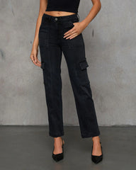 Dalton Super Stretch Straight Leg Cargo Jeans