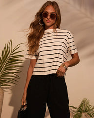 Bernie Striped Crew Neck Top