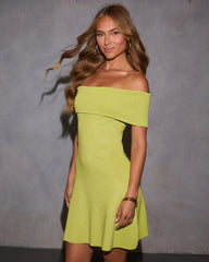 Demi Off the Shoulder Lurex Mini Dress