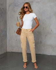 Hauser Stretch Cargo High Rise Jeans