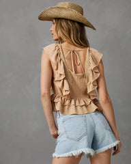 Aldina Ruffle Peplum Top