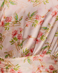 Elysee Floral Satin Wrap Top