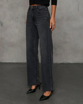 Dusky Charm Raw Hem Relaxed Jeans