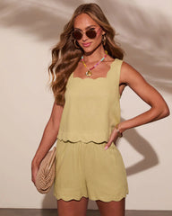 Beverlie Scallop Trim Top