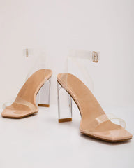 Billini Santiago Clear Strappy Heels