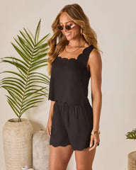 Beverlie Scallop Trim Top