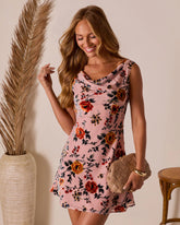 Forever Darling Cowl Neck Mini Dress