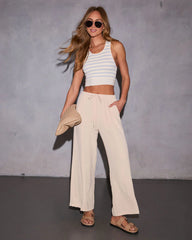 Alison Striped Cropped Top
