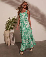 Emelia Floral Print Maxi Dress
