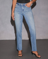 Corline Super Stretch Embellished Straight Leg Jeans