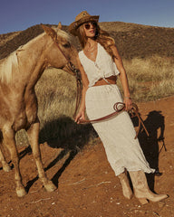 Celestial Haven Chiffon Front Tie Top