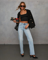 Clean Slate Super Stretch Straight Leg Jeans