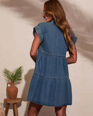Dawson Tiered Chambray Mini Dress