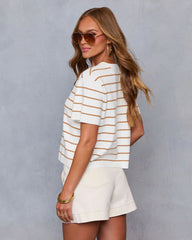 Bernie Striped Crew Neck Top