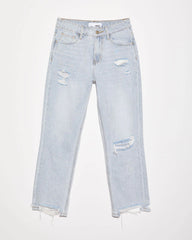 Double Dare Cropped Distressed Jeans