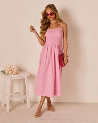 Heartland Haze Pinstripe Maxi Dress