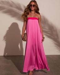 Escape The Tropics Strapless Maxi Dress