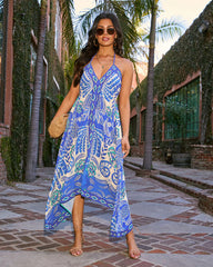 Grasse Border Print Maxi Dress