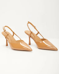 Isabel Pointed Toe Slingback Heels