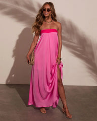 Escape The Tropics Strapless Maxi Dress