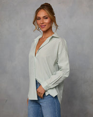 Felina Striped Button Down Top