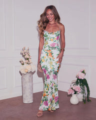 Garden Muse Chiffon Maxi Dress