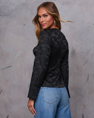 All For You Satin Jacquard Corset Top