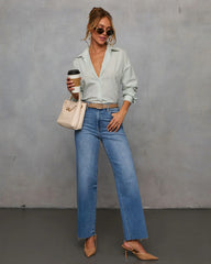 Felina Striped Button Down Top