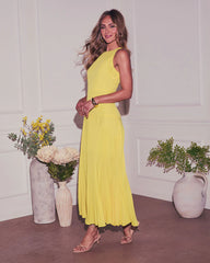 Coriene Pleated Maxi Dress