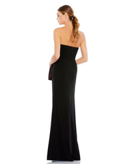 Mac Duggal 2648 Long Two Tone Draped Strapless Trumpet Dress