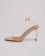 Billini  Santiago Clear Strappy Heels