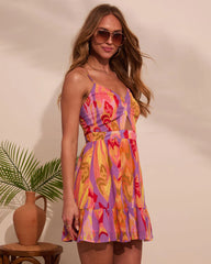 Beach Dreams Abstract Mini Dress
