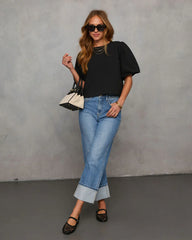 Delphi Poplin Short Sleeve Top