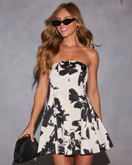 Francis Strapless Floral Mini Dress