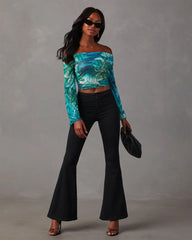Becka Mesh Off The Shoulder Top