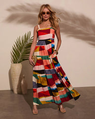Ceilia A-Line Printed Maxi Dress