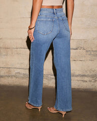 Casual Moves Super Stretch High Rise Wide Leg Jeans