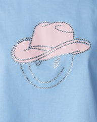 Cowgirl Short Sleeve Fringe Crop Top