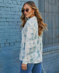 Classy Aura Abstract Button Down Top