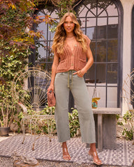 Ashlyne Drawstring Barrel Jeans