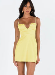 Della Mini Dress Butter Yellow