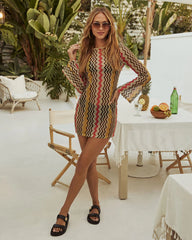Hit The Tropics Cover Up Mini Dress